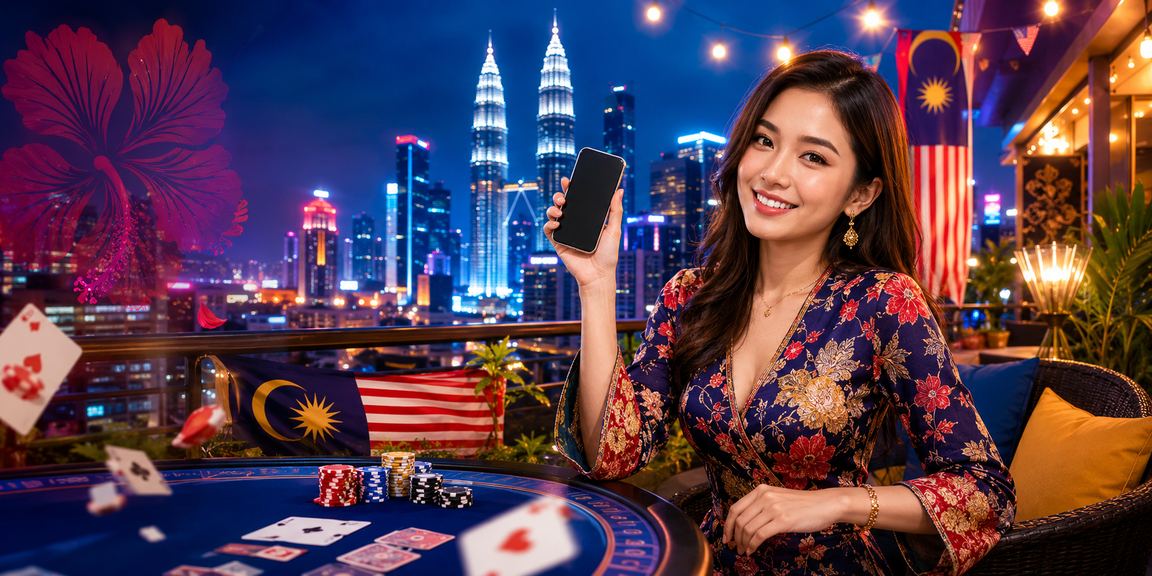 Pemain Malaysia menikmati permainan poker meja langsung di Kuala Lumpur